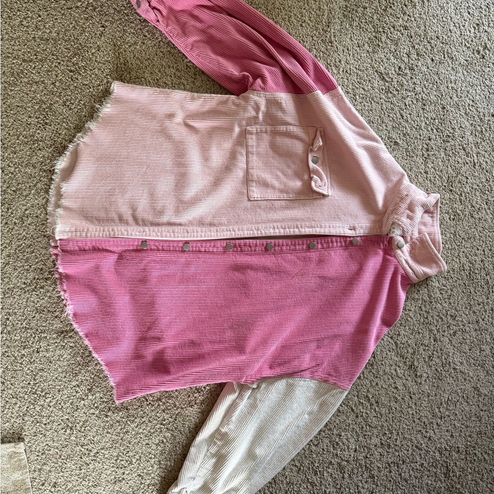 POL Multi-Pink Corduroy Jacket/Button Up